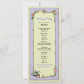 Theepot Wonderland Bruiloftsprogramma Bloemendetai Kaart (Achterkant)