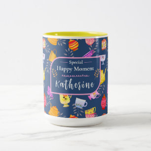 Theepotten en cups Tuin Marine Tweekleurige Koffiemok