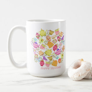 Theepotten en kopjes koffiemok