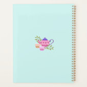 Theepotten en kopjes Monogram Pastel Blauw Planner (Achterkant)