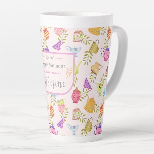 Theepotten en kopjes tuin roze (Rechterhoek)