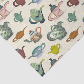 Theepotten in een  patroon tissuepapier (Detail)