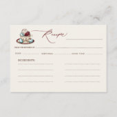 Theerecept voor een theepartij bruidsfeest informatiekaartje (Voorkant)