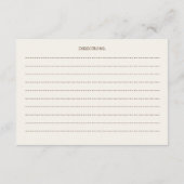 Theerecept voor een theepartij bruidsfeest informatiekaartje (Achterkant)