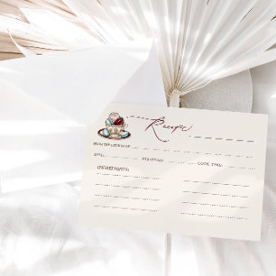Theerecept voor een Theepartij Bruiloftsontbijt Informatiekaartje