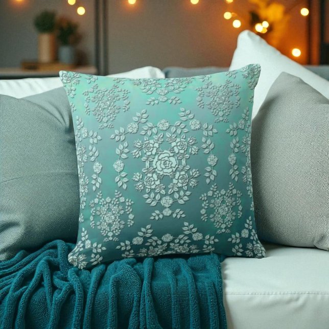 Theerozen Vintage Stijl Damask Patroon Kussen (Creator heeft geüpload)