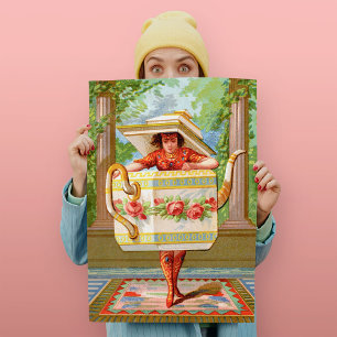 Theeschenkende Kunstprint Dish Darlings Poster