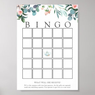 Theetijd Baby Bingo spelkaart Poster