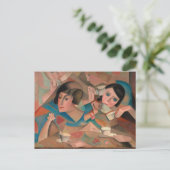 Theetijd door Alice Bailly Briefkaart (Staand voorkant)