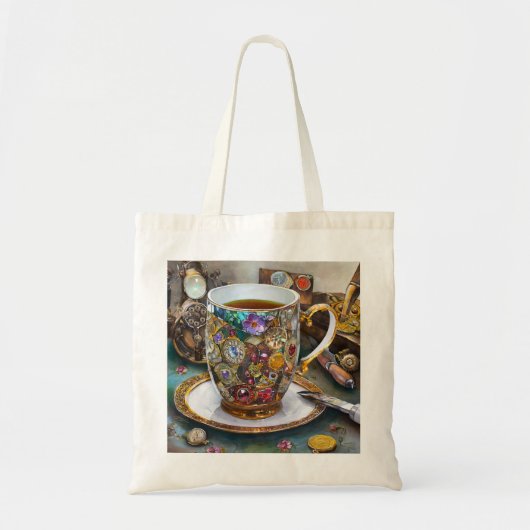 Theetijd met de tijdreiziger tote bag (Voorkant)