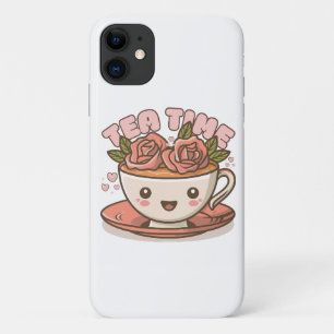 Theetijd Rozen Thee Kawaii iPhone 11 Hoesje