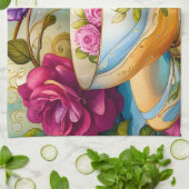 Theetijd - Tea Cup Kunst Theedoek (Gevouwen)