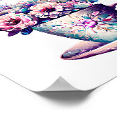 theetijd | Tea Cup vol met bloemen Poster (Hoek)