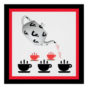 Theetijd Theepot Perfect Poster