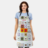 Theetijd theepotten schort (Gedragen)