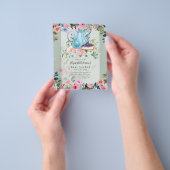 Theetijd Verjaardagsfeest Baby Shower Uitnodiginge Flyer (Hand)