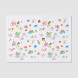 Theetijd Waterverf Patroon Tissuepapier