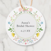 Theetijd Whimsical Wilde Bloem Cadeau Labels (Achterkant)