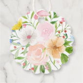 Theetijd Whimsical Wilde Bloemen Bruidsdiner Bedankjes Labels (Achterkant)