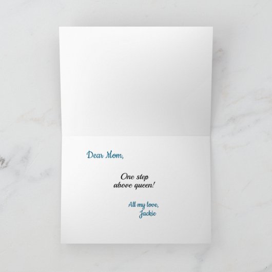 Theetpot met thee Moederdag Kaart (Binnen)