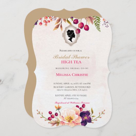 theetuinfeestje, mooie zachte pastel kaart (Voorkant / Achterkant)