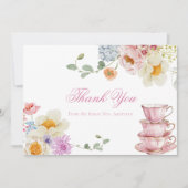 Theevisite Dank Je Briefkaart Wilde Bloemen (Voorkant)