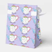 Theevisite met Stippen Theepot Bruidsfeest Bedankdoosjes (Achterkant)