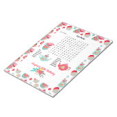 Theevisite Verjaardag Woordzoeking Notitieblok (Schuin)