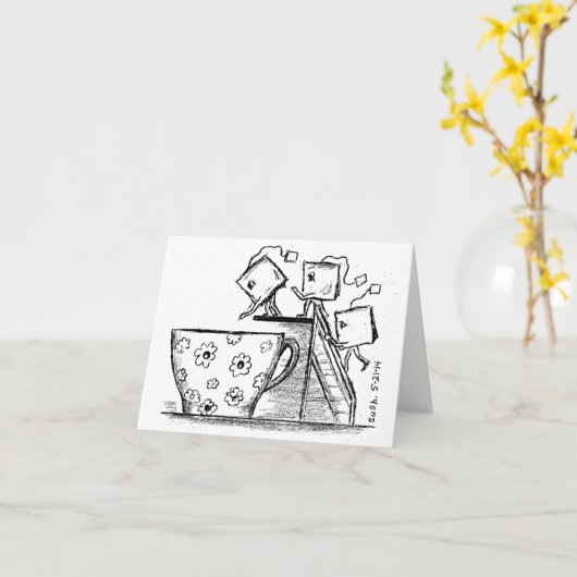 Theezakjes -- De Kaart van de nota (Gele Bloem)