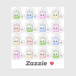 Theezakjes Gezellige Theetijd Mooie Kawaii Bujo Pl Sticker