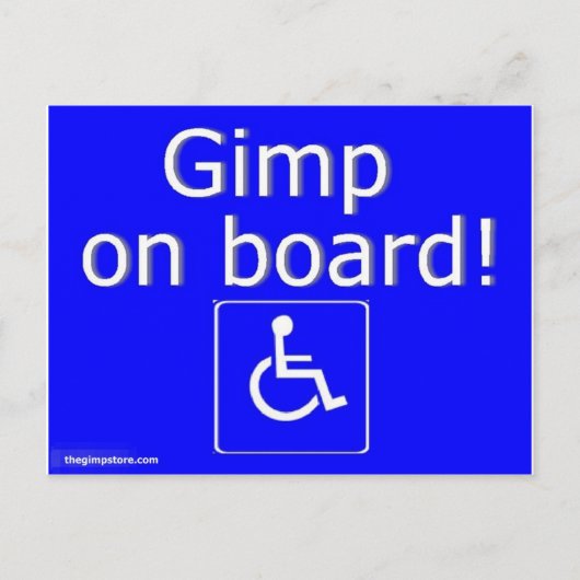 thegimpstore.com briefkaart (Voorkant)