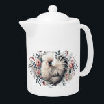 Théière de poulet en Silkie<br><div class="desc">Apportez une touche de fantaisie et de charme à votre cuisine avec cette théière au poulet Silkie magnifiquement conçue! Doté d'une poule Silkie souple et emblématique avec ses plumes douces signature, cette théière est le parfait mélange d'élégance et de design ludique. Idéal pour les amateurs de poulet, de thé ou...</div>