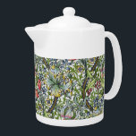 Théière florale de motif de chintz de lis de<br><div class="desc">Ajoutez un contact de charme anglais de cottage de pays à votre dessus de cuisine et de table avec des ces belle théière de motif de chintz de lis de William Morris ou pot d'or de café. Le lis d'or est immédiatement élégant et en vous élevant sentez comme si vous...</div>
