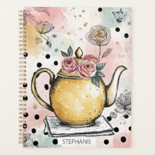 Théière florale fantaisiste – Cozy Cottagecore