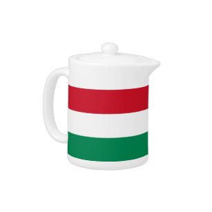 Théière hongroise de drapeau