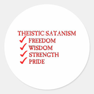 Theistisch satanisme/Luciferianisme Devotie Ronde Sticker