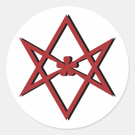 Thelema-symbool Ronde Sticker (Voorkant)