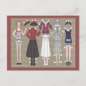 Thelma, Art Deco Girl van de "Twenties Paper Doll" Briefkaart (Voorkant)