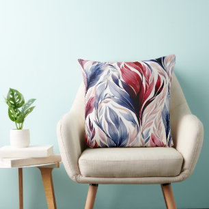 Thema Blauwe en Wijnrode Worpkussens Kussen