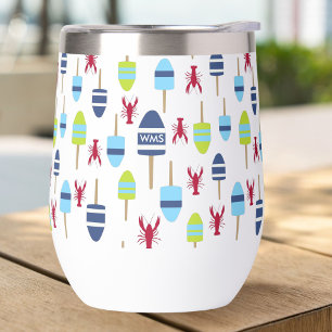 Thema buoy en kreeft, monogrammen