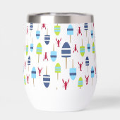 Thema buoy en kreeft, monogrammen (Achterkant)