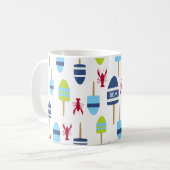 Thema buoy en kreeft, monogrammen koffiemok (Voorkant links)