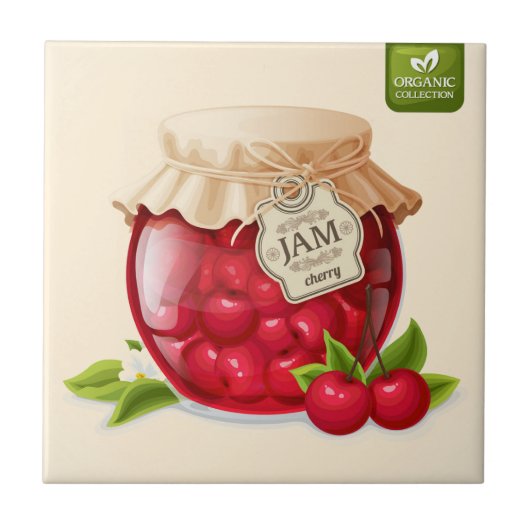 Thema Cherry Jam Tegeltje (Voorkant)