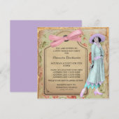 Thema feest uitnodiging voor dames uit de jaren 20 (Voorkant / Achterkant)