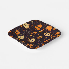 Thema Halloween Papieren Bordje