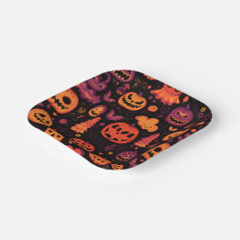 Thema Halloween Papieren Bordje
