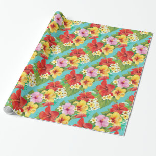 Thema Hawaiian Hibiscus Tropische eilanden Cadeaupapier
