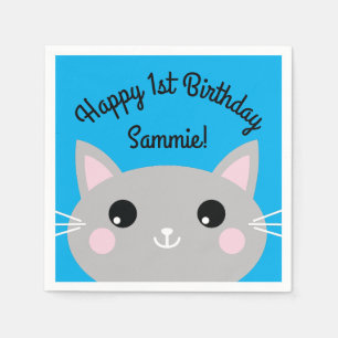 Thema kat knuffel kitten kinderverjaardagsfeestje servet
