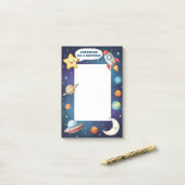 Thema Mitzwa in de ruimte gepersonaliseerd Post-it® Notes (Op bureau)