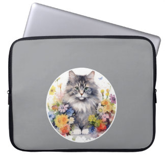 Thema Mooie Kat, Foto van uw huisdier Laptop Sleeve